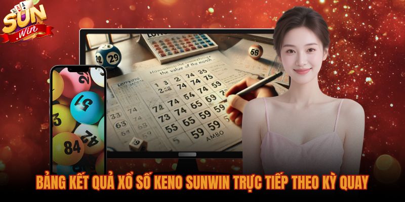 Bảng kết quả Xổ số Keno Sunwin trực tiếp theo từng phiên