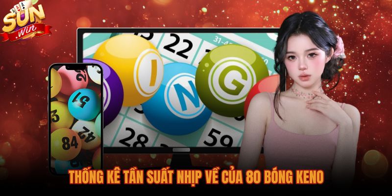 Bảng thống kê nhịp về 80 bóng Xổ số Keno Sunwin